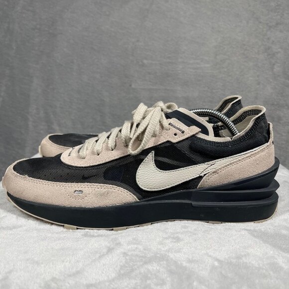 Nike Waffle One Black Khaki Sneakers Mens Size 11 US Retro Style‎ DJ0966-991 - Picture 1 of 8
